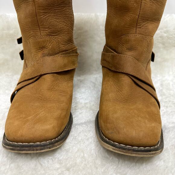 Durango City Charlotte Engineer Tall Leather Boots 14"  in Camel Size 7 - Picture 7 of 15